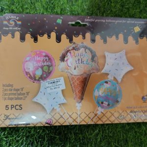 zfb01 5pcs foil balloon set