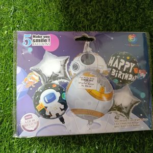zfb01 5pcs foil balloon set