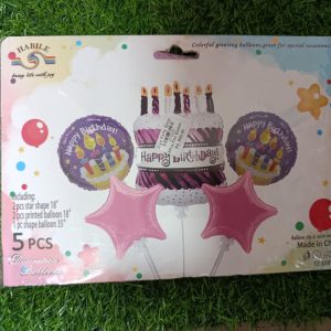 zfb01 5pcs foil balloon set